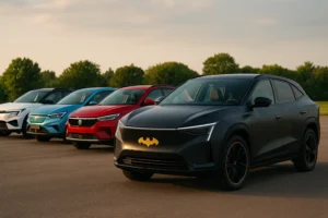 Mahindra BE 6 Batman Edition alternatives in India 2025 featuring Tata Harrier EV, Tata Curvv EV, Mahindra XEV 9e, MG ZS EV, and BYD Atto 3 premium electric SUVs with futuristic design and long-range performance.