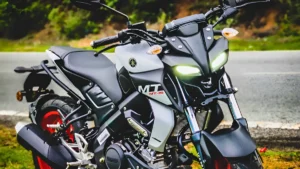 Yamaha MT-15 streetfighter motorcycle side view