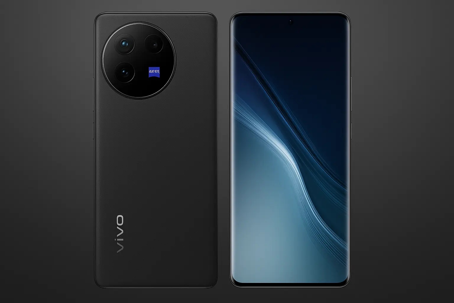 Vivo X200 smartphone showing curved display and triple Zeiss camera