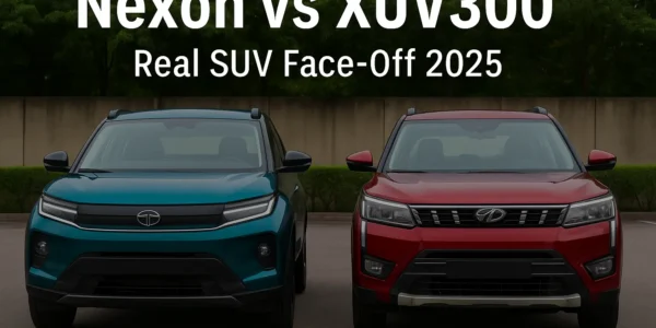 Tata Nexon 2025 vs Mahindra XUV300 2025 SUV front view comparison
