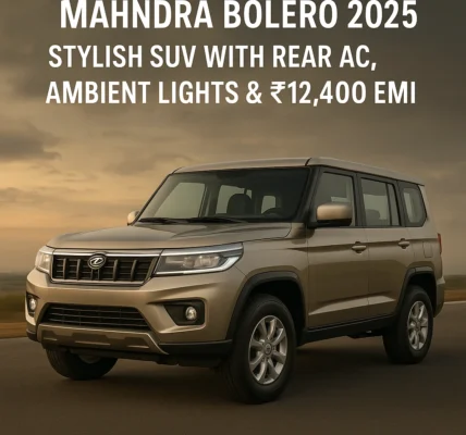 Mahindra Bolero 2025 stylish SUV with Rear AC, Ambient Lights & ₹12,400 EMI offer